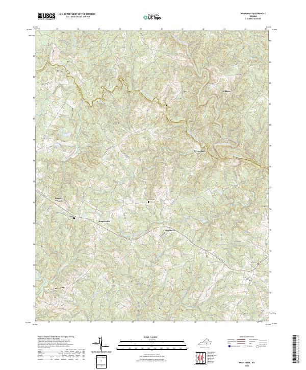 Wightman, VA — USGS 7.5-minute topo (2022)