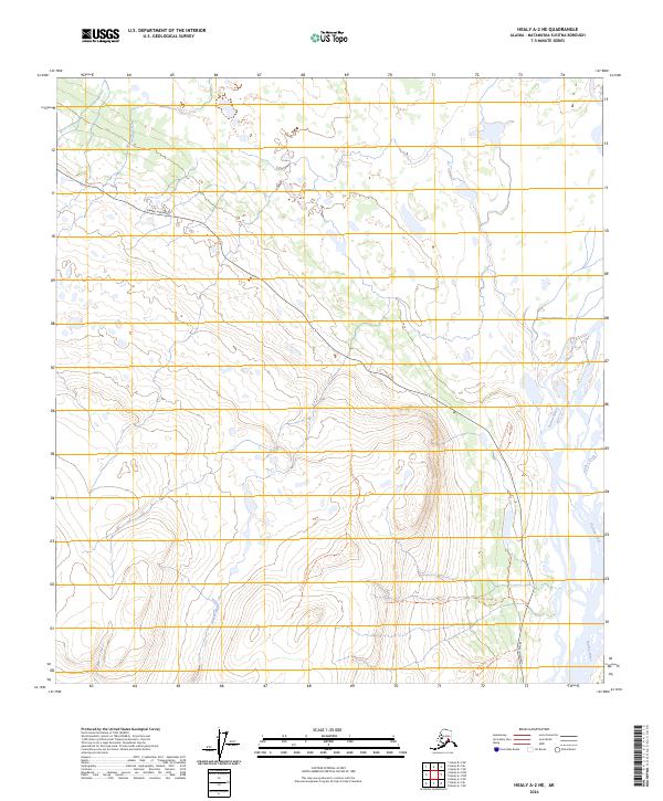 Healy A-2 NE, AK — USGS 7.5-minute topo (2024)