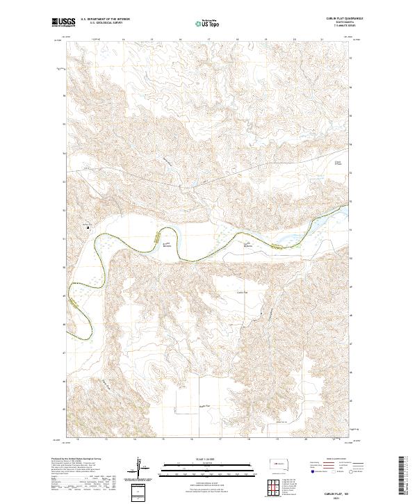 Carlin Flat, SD — USGS 7.5-minute topo (2021)