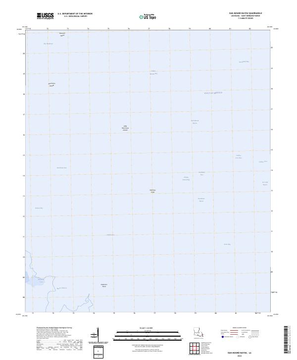 Oak Mound Bayou, LA — USGS 7.5-minute topo (2024)