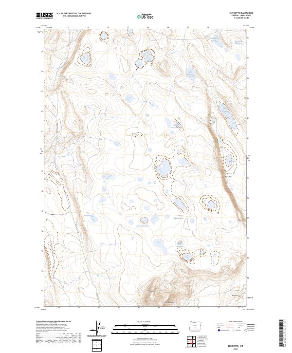 Elk Butte, OR — USGS 7.5-minute topo (2023)
