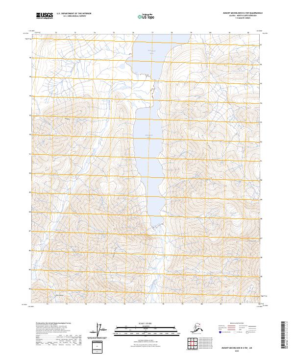 Mount Michelson B-2 SW, AK — USGS 7.5-minute topo (2023)