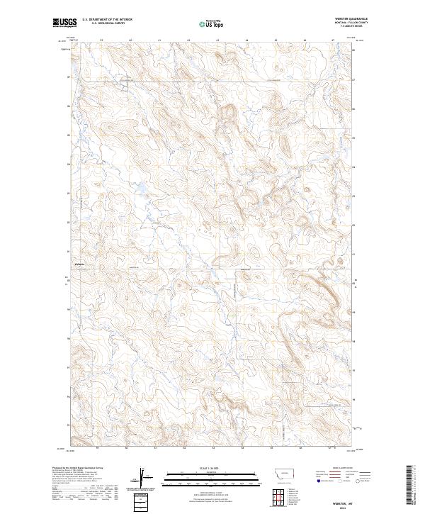 Webster, MT — USGS 7.5-minute topo (2024)