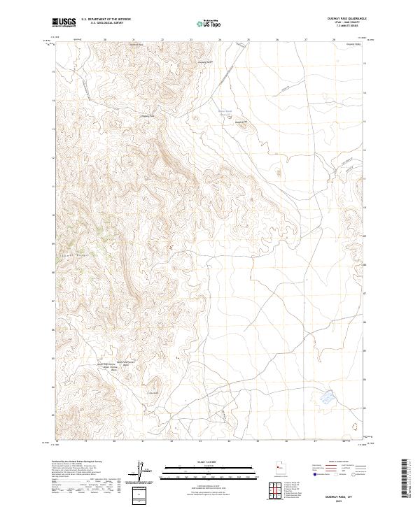 Dugway Pass, UT — USGS 7.5-minute topo (2023)