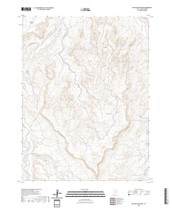 Big Pack Mountain, UT — USGS 7.5-minute topo (2023)