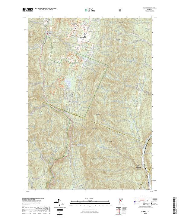 Warren, VT — USGS 7.5-minute topo (2024)