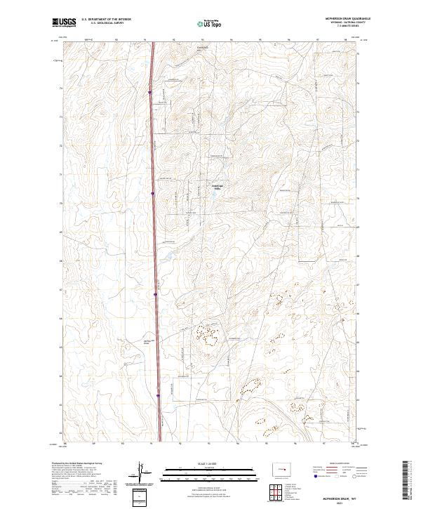 McPherson Draw, WY — USGS 7.5-minute topo (2021)