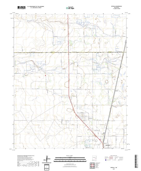 Espuela, NM — USGS 7.5-minute topo (2023)