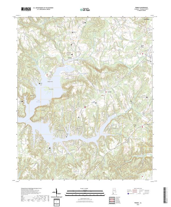 Trimble, AL — USGS 7.5-minute topo (2024)