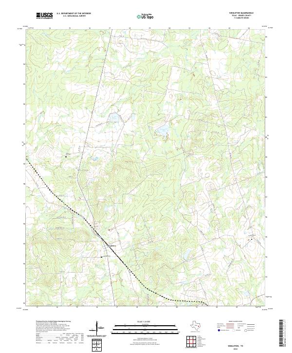 Singleton, TX — USGS 7.5-minute topo (2022)