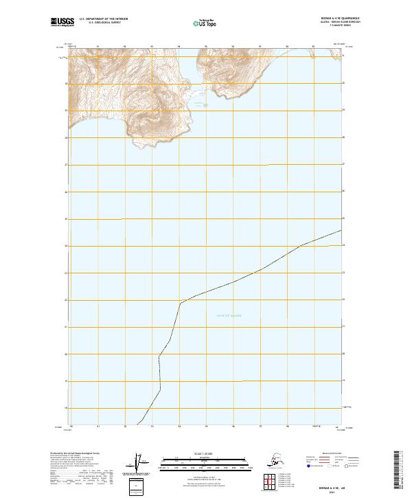 Kodiak A-4 SE, AK — USGS 7.5-minute topo (2021)