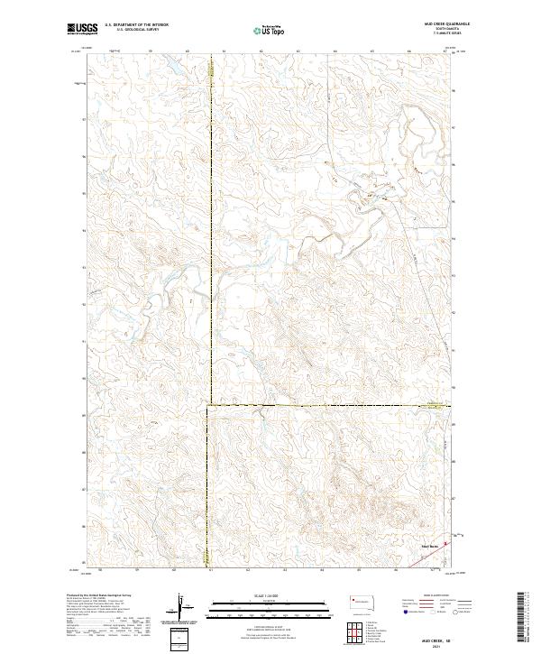 Mud Creek, SD — USGS 7.5-minute topo (2021)