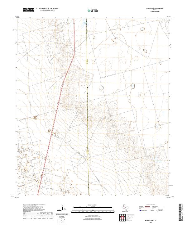 Perkins Lake, TX — USGS 7.5-minute topo (2022)