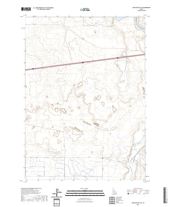 Lake Walcott SE, ID — USGS 7.5-minute topo (2023)