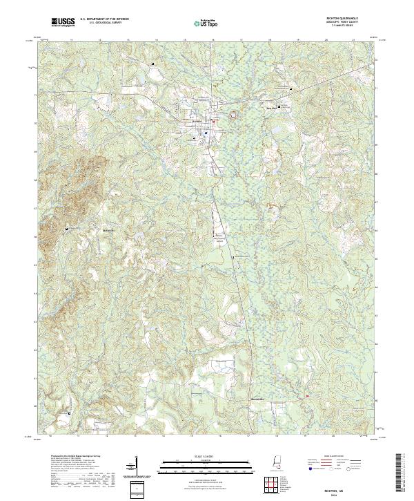 Richton, MS — USGS 7.5-minute topo (2024)