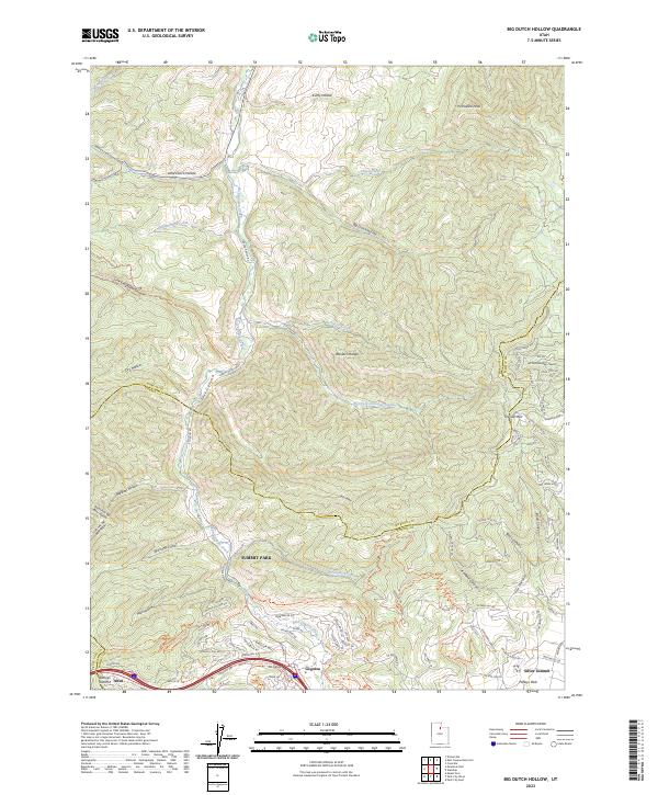 Big Dutch Hollow, UT — USGS 7.5-minute topo (2023)