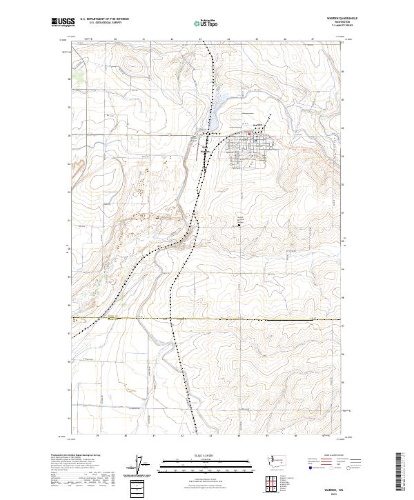 Warden, WA — USGS 7.5-minute topo (2023)