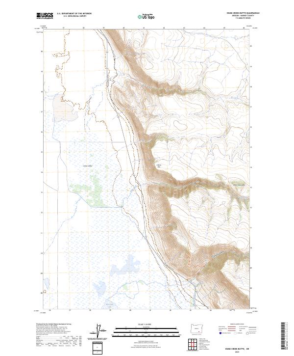 Home Creek Butte, OR — USGS 7.5-minute topo (2023)