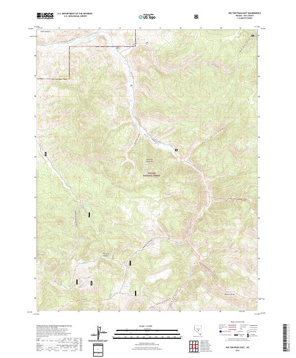 Big Ten Peak East, NV — USGS 7.5-minute topo (2021)