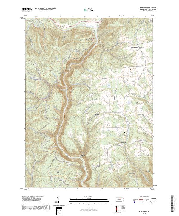 Tiadaghton, PA — USGS 7.5-minute topo (2023)