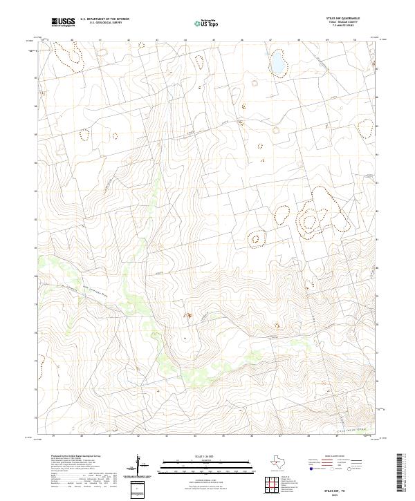 Stiles NW, TX — USGS 7.5-minute topo (2022)