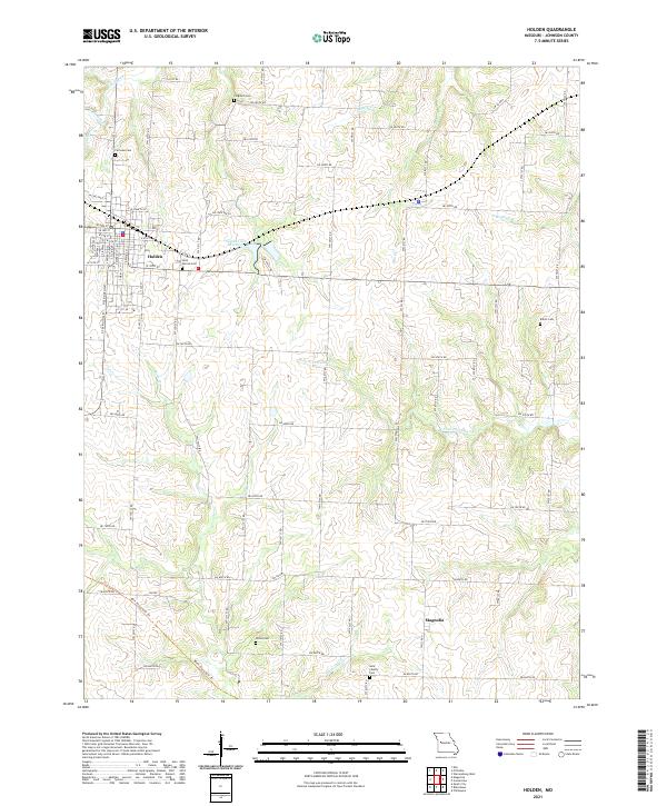 Holden, MO — USGS 7.5-minute topo (2021)