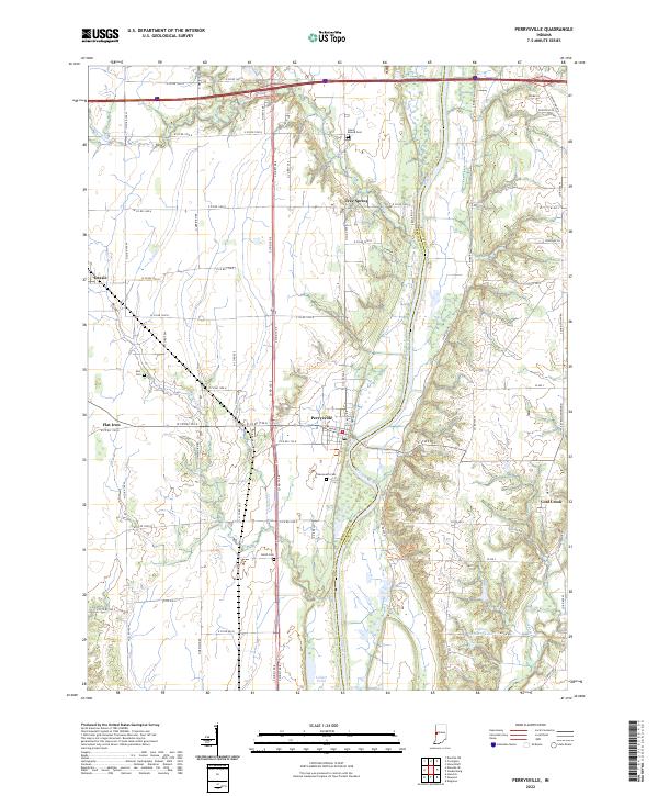 Perrysville, IN — USGS 7.5-minute topo (2022)