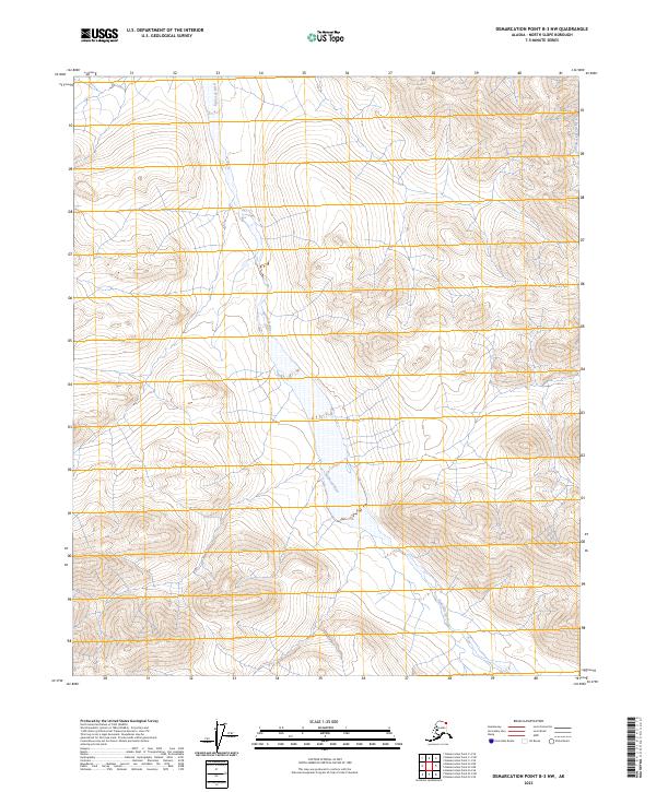 Demarcation Point B-3 NW, AK — USGS 7.5-minute topo (2023)