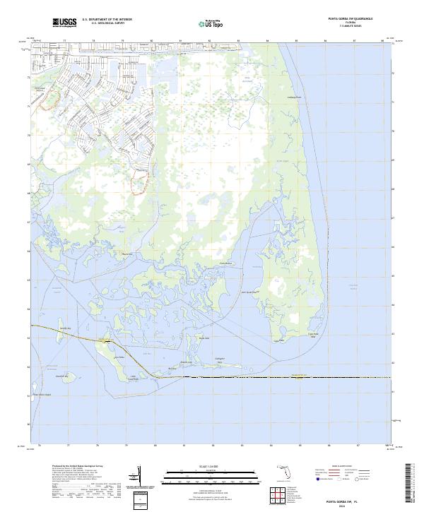 Punta Gorda SW, FL — USGS 7.5-minute topo (2024)