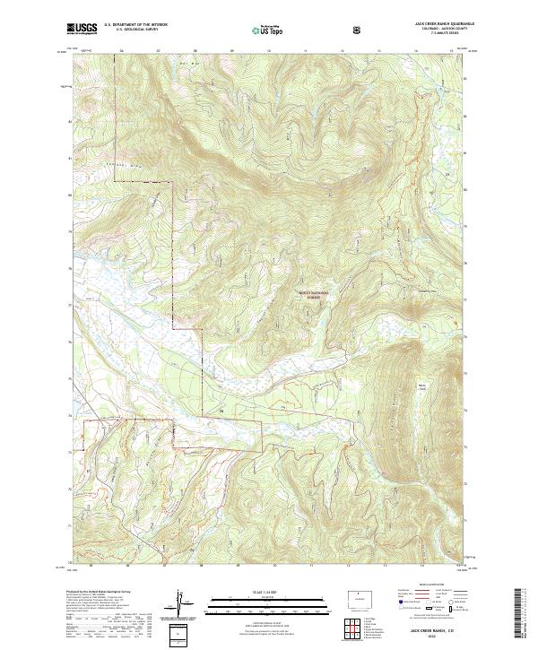 Jack Creek Ranch, CO — USGS 7.5-minute topo (2022)