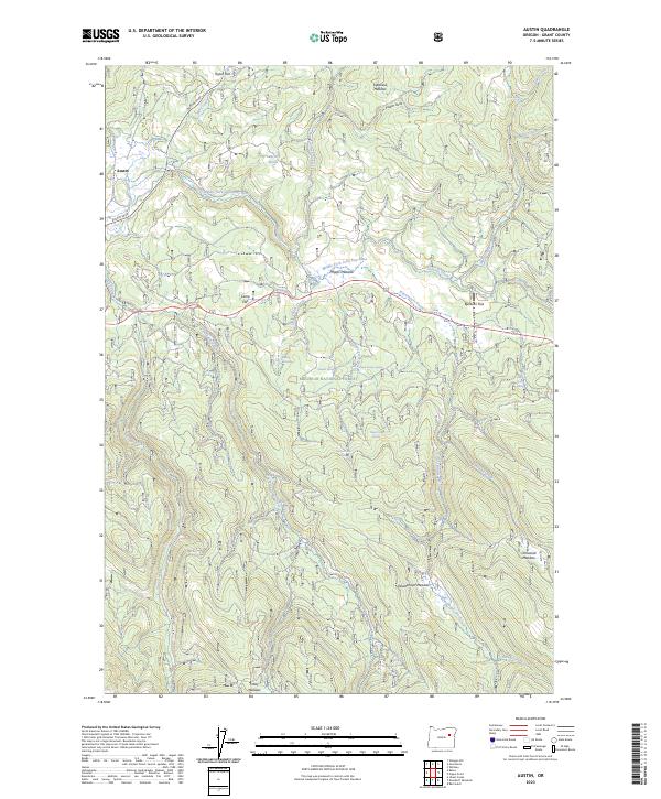 Austin, OR — USGS 7.5-minute topo (2023)
