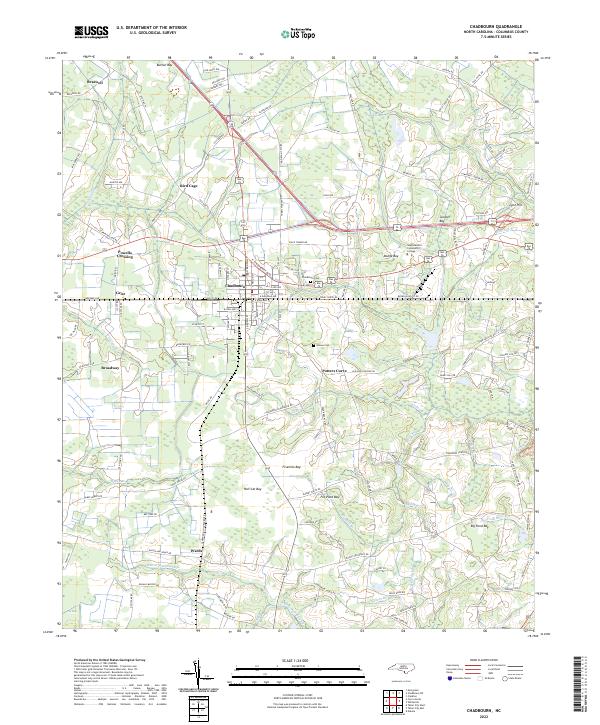 Chadbourn, NC — USGS 7.5-minute topo (2022)