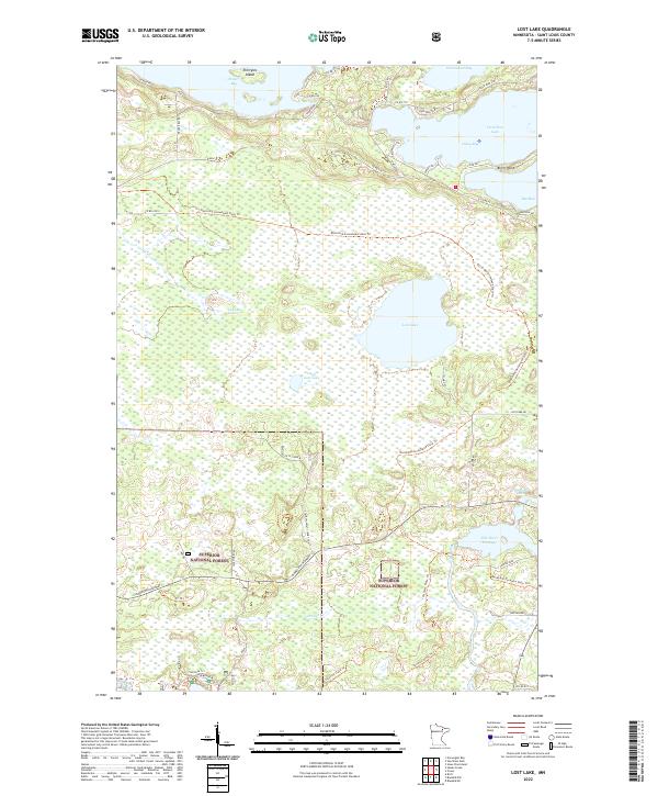 Lost Lake, MN — USGS 7.5-minute topo (2022)