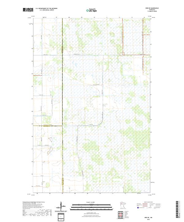 Erie NE, MN — USGS 7.5-minute topo (2022)