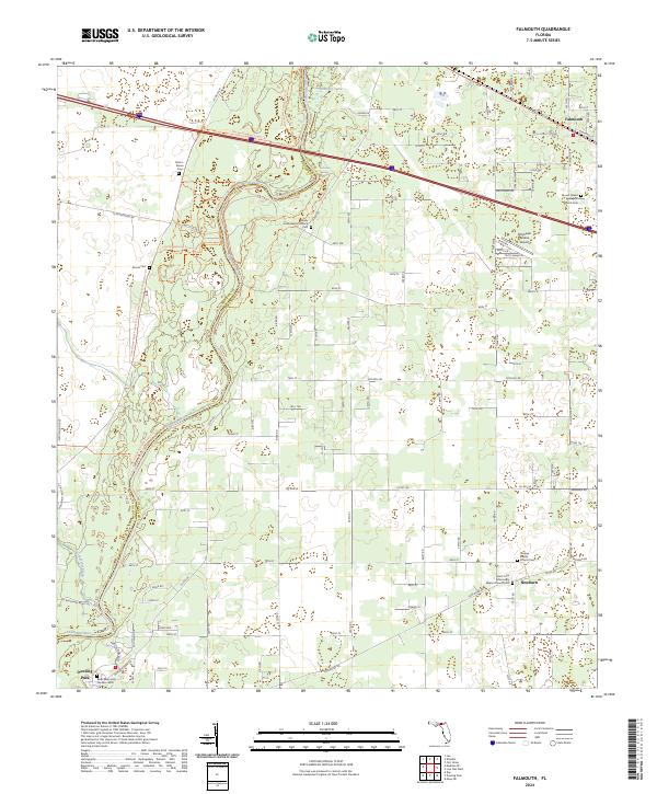 Falmouth, FL — USGS 7.5-minute topo (2024)