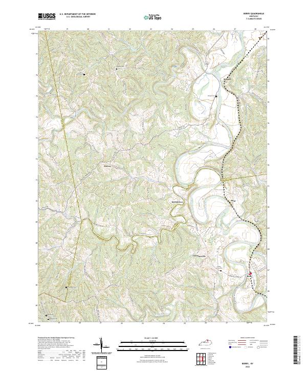 Berry, KY — USGS 7.5-minute topo (2022)