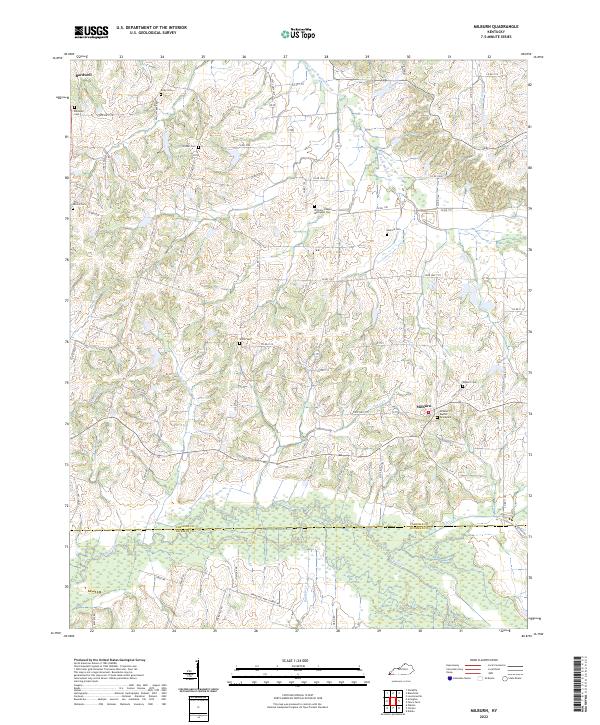 Milburn, KY — USGS 7.5-minute topo (2022)