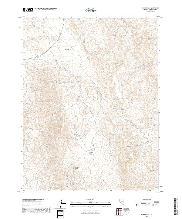 Sunrise Flat, NV — USGS 7.5-minute topo (2021)