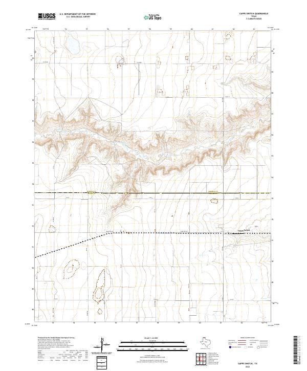 Capps Switch, TX — USGS 7.5-minute topo (2022)