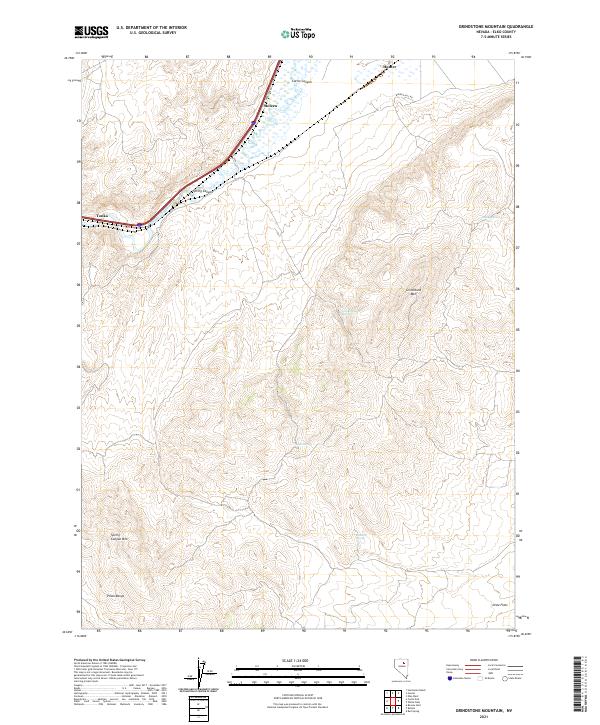 Grindstone Mountain, NV — USGS 7.5-minute topo (2021)