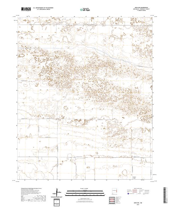 Arch NW, NM — USGS 7.5-minute topo (2023)