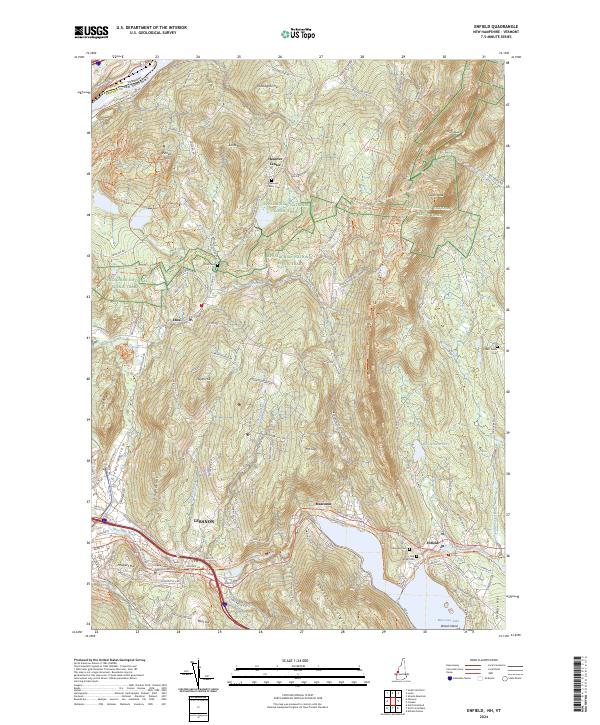 Enfield, NH-VT — USGS 7.5-minute topo (2024)