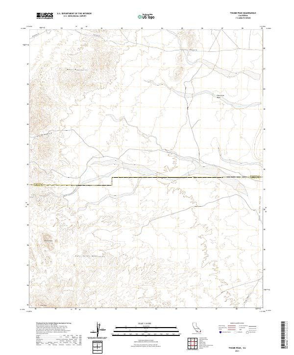 Thumb Peak, CA — USGS 7.5-minute topo (2021)