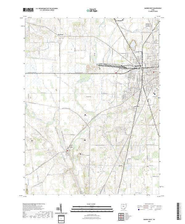 Marion West, OH — USGS 7.5-minute topo (2023)