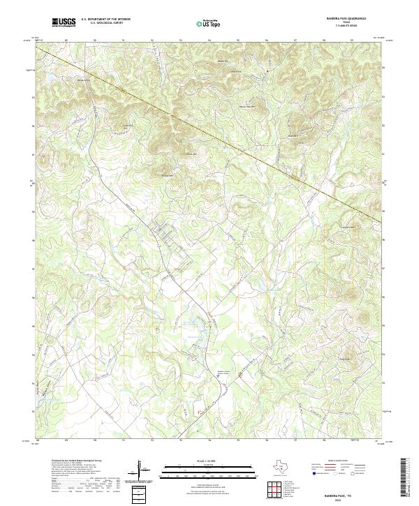 Bandera Pass, TX — USGS 7.5-minute topo (2022)