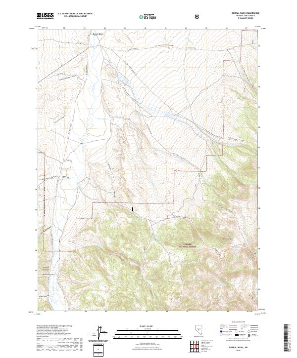 Corral Wash, NV — USGS 7.5-minute topo (2021)