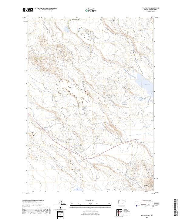 Potato Hills, OR — USGS 7.5-minute topo (2024)