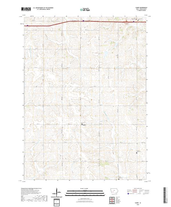Canby, IA — USGS 7.5-minute topo (2022)