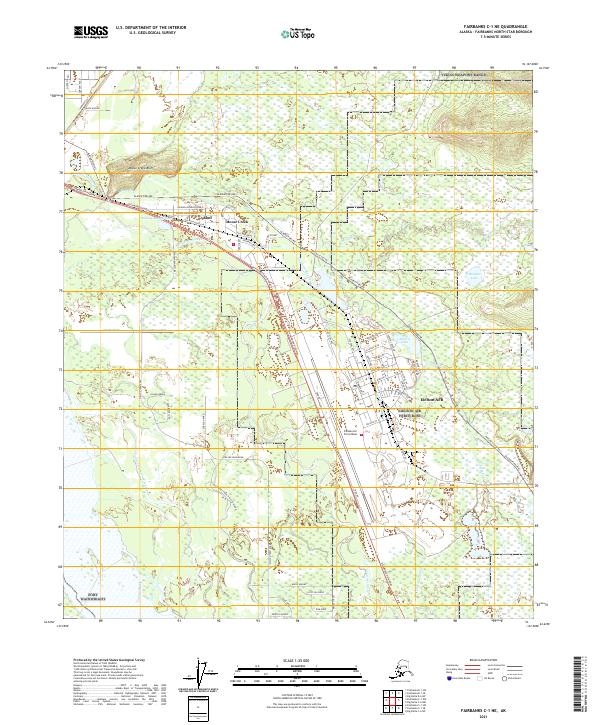 Fairbanks C-1 NE, AK — USGS 7.5-minute topo (2021)