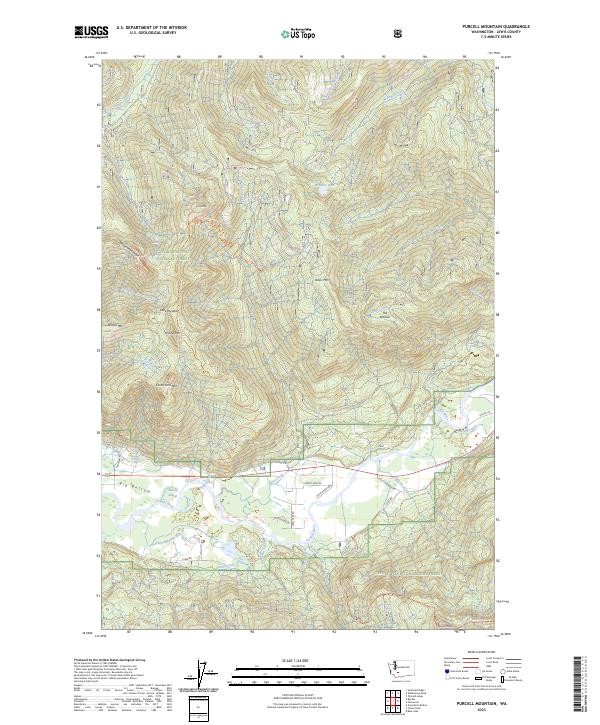 Purcell Mountain, WA — USGS 7.5-minute topo (2023)